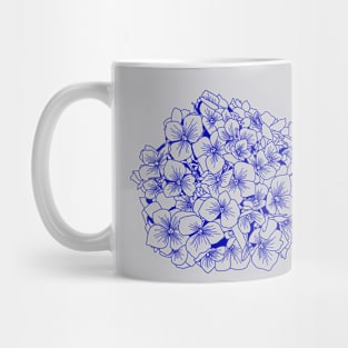 Cobalt Hydrangea Mug